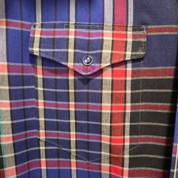 Wrangler Men's Size 18 X 36 Pearl Snap Western Shirt Long Sleeve - Picture 2 of 13